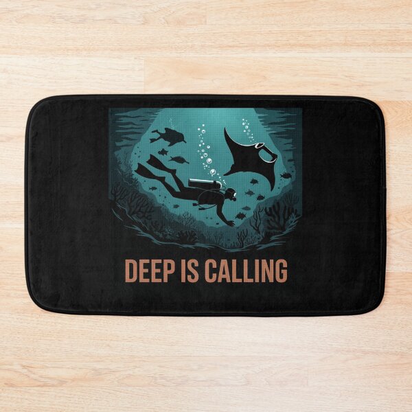 Item preview, Deep is Calling Manta Ray Diver Marine Life Ocean designed and sold by Blok45.