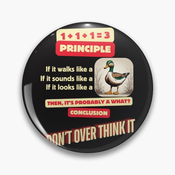 Item preview, Funny Duck Quote - Don't Overthink It Humorous designed and sold by EraGavit.