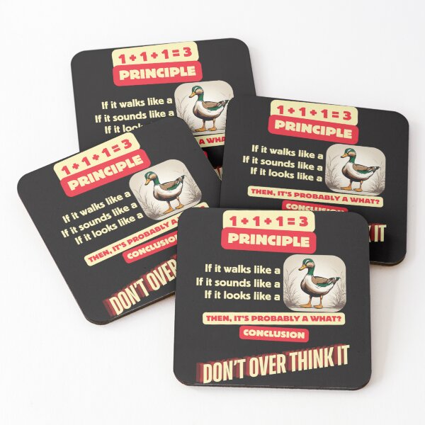 Item preview, Funny Duck Quote - Don't Overthink It Humorous designed and sold by EraGavit.