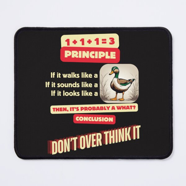 Item preview, Funny Duck Quote - Don't Overthink It Humorous designed and sold by EraGavit.