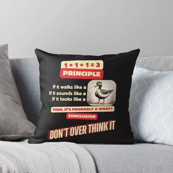 Item preview, Funny Duck Quote - Don't Overthink It Humorous designed and sold by EraGavit.