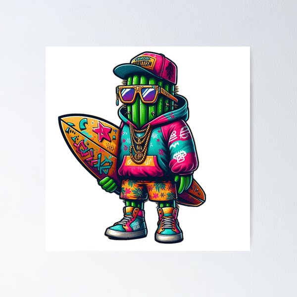 Item preview, Surfz - Street Cactus Drip (front print) designed and sold by ChaosWear84.