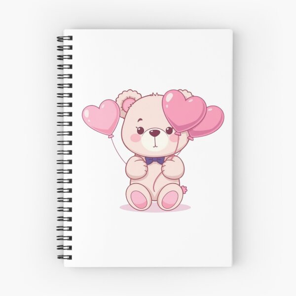 Item preview, Kawaii Teddy Bear with Heart Balloons designed and sold by StormVape.