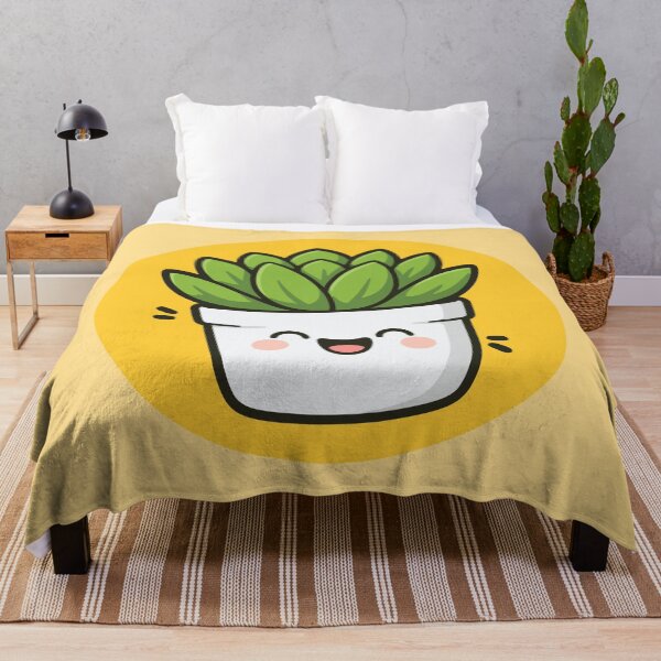 Item preview, Happy Succulent Plant in Pot - Yellow designed and sold by Clever Cookie.