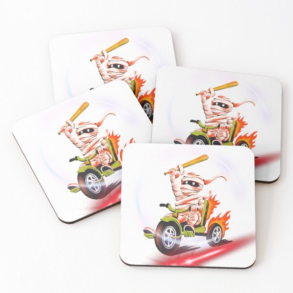 Item preview, Mummy on Fire Tricycle with Bat designed and sold by Happyfreedom.
