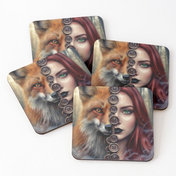 Item preview, The red-haired girl and the beautiful orange-haired fox designed and sold by jotcar.