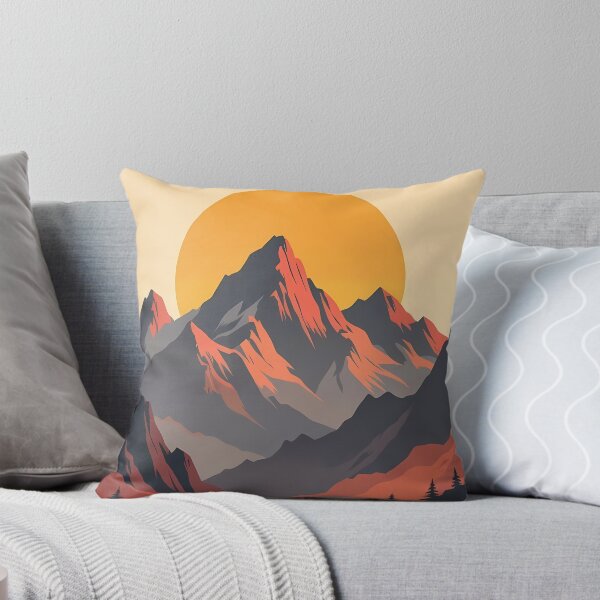 Item preview, Mountain, Sunset, Orange Brown Landscape,  Abstract Art Stylize, Repeated Texture Pattern (image size 6656x9984) designed and sold by Digital-Davinci.