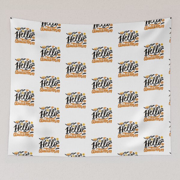 Item preview, Hello Autumn Hand Lettering Fall Season Floral T-Shirt designed and sold by FestivityFinds.
