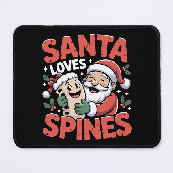 Item preview, Santa Loves Spines Funny Osteopathy Christmas designed and sold by osteopath shop.