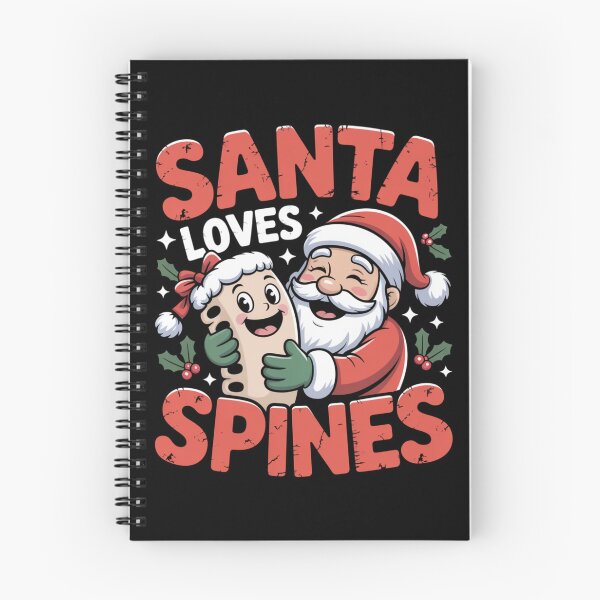 Item preview, Santa Loves Spines Funny Osteopathy Christmas designed and sold by osteopath shop.