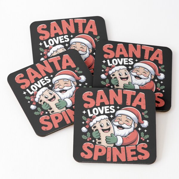 Item preview, Santa Loves Spines Funny Osteopathy Christmas designed and sold by osteopath shop.