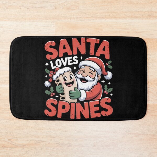 Item preview, Santa Loves Spines Funny Osteopathy Christmas designed and sold by osteopath shop.