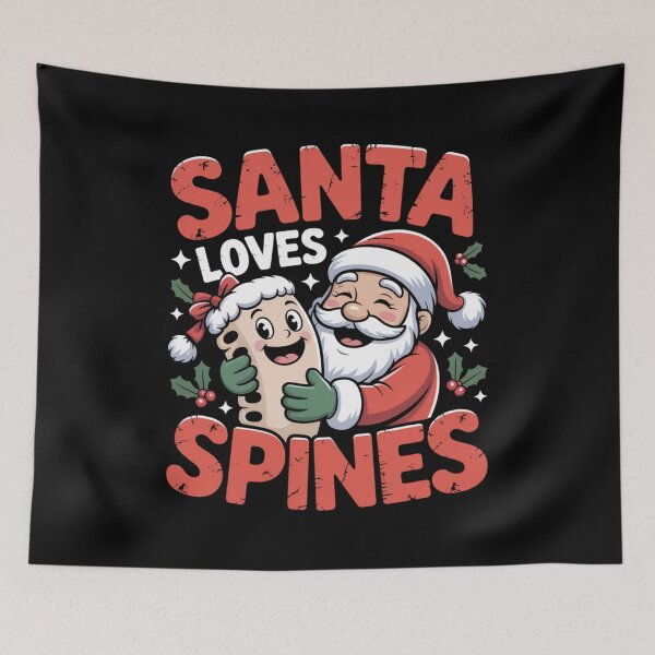 Item preview, Santa Loves Spines Funny Osteopathy Christmas designed and sold by osteopath shop.