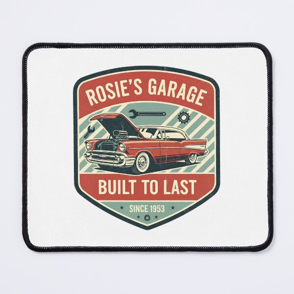 Item preview, Rosie's Garage - Built to Last - Vintage 1957 Chevy Art designed and sold by RedDelaney.