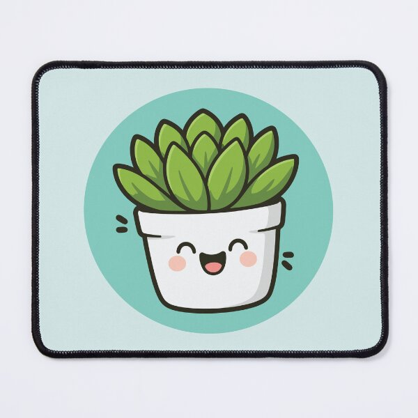 Item preview, Happy Succulent Plant in Pot - Turquoise designed and sold by Clever Cookie.