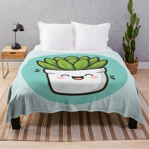 Item preview, Happy Succulent Plant in Pot - Turquoise designed and sold by Clever Cookie.
