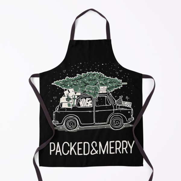 Item preview, Charming Christmas Scene with Packed Merry Car designed and sold by SplashTastic.
