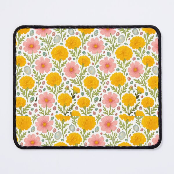 Item preview, October Mug Seamless art- marigold, cosmos, opal and tourmaline designed and sold by BrushAndBreathe.