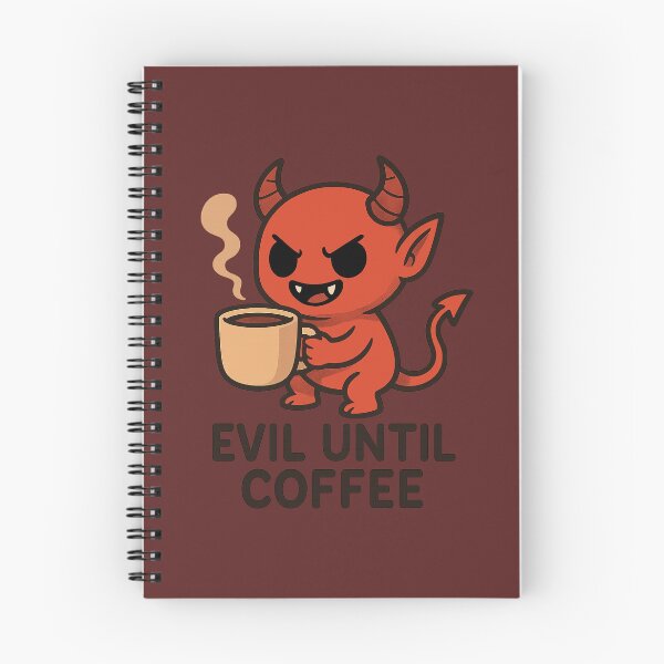 Item preview, Evil Until Coffee – Cute Smiling Devil Coffee Design designed and sold by Dream Machine.