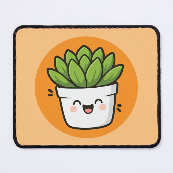 Item preview, Happy Succulent Plant in Pot - Orange designed and sold by Clever Cookie.