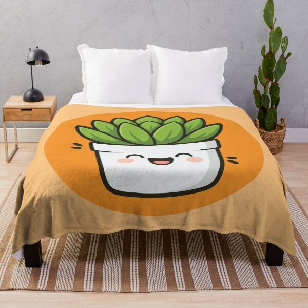 Item preview, Happy Succulent Plant in Pot - Orange designed and sold by Clever Cookie.