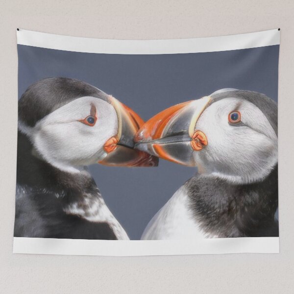 Item preview,  puffins kissing designed and sold by kathleenjean.