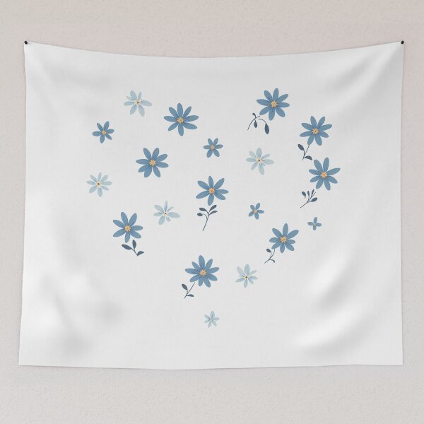 Item preview, Blue Flowers Heart designed and sold by HeeShirt.