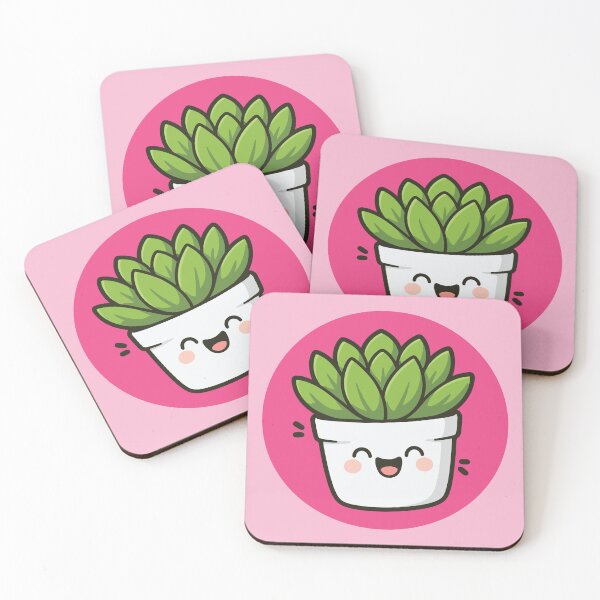 Item preview, Happy Succulent Plant in Pot - Pink designed and sold by Clever Cookie.