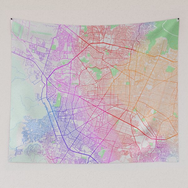 Artikelvorschau, Zapopan Stadtplan von Jalisco, Mexiko - Bunt entworfen und verkauft von deMAP.
