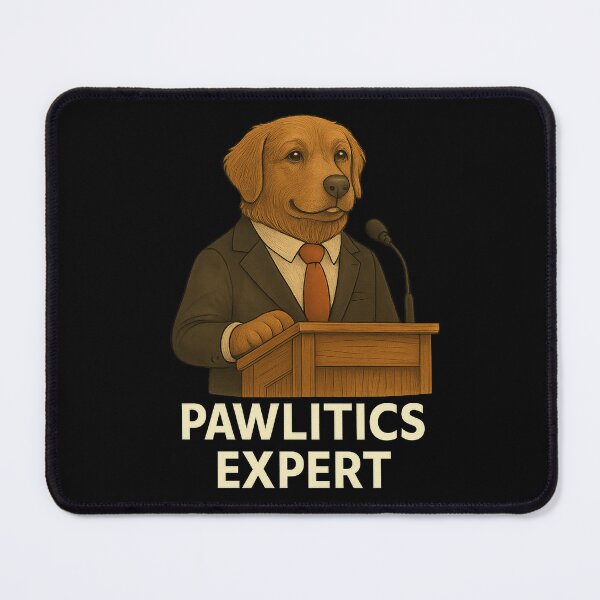 Item preview, Pawlitics Expert – Funny Animal Politics Design designed and sold by CritterSquad.