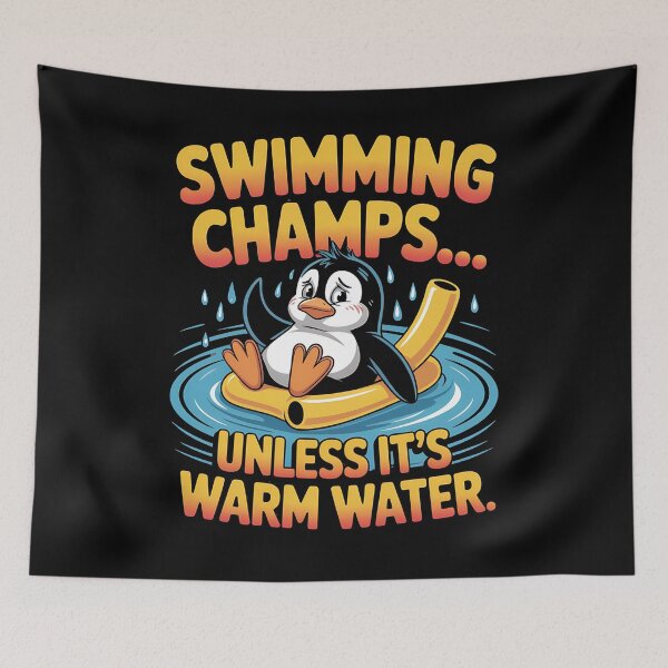 Item preview, Swimming penguin - sarcastic penguin - penguin sports - cute penguin - arcastic animal - hilarious penguin -  sarcastic workout  -penguin sports fan designed and sold by JansenGS.
