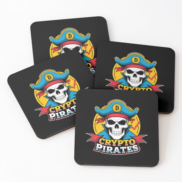 Item preview, Crypto Pirates Logo  Bold Hat Bitcoin Skull Design For Traders designed and sold by ThierryPoirier.