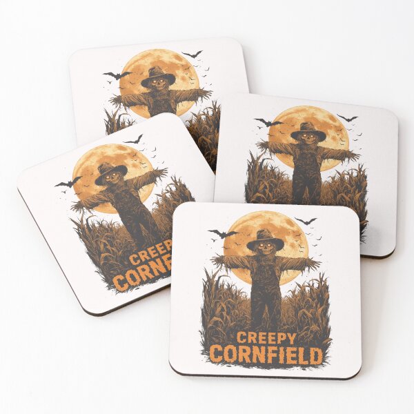 Item preview, Creepy Cornfield Scarecrow Halloween Spooky Horror T-Shirt designed and sold by FestivityFinds.