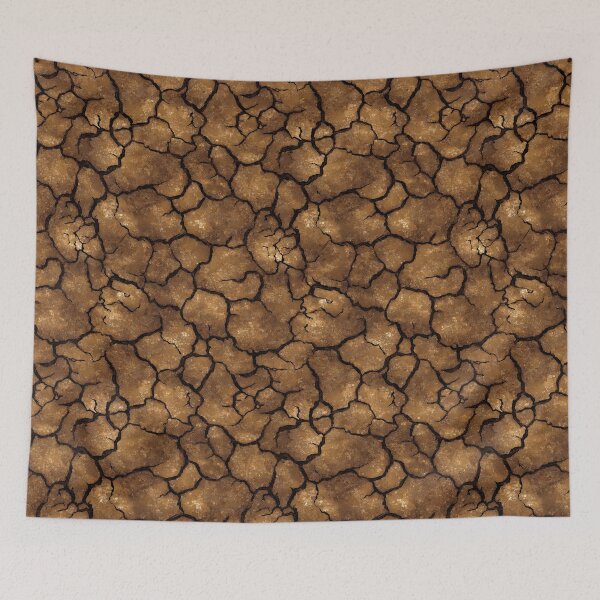Item preview, Realistic texture of dark, wet, and cracked earth designed and sold by Piotrek0001.