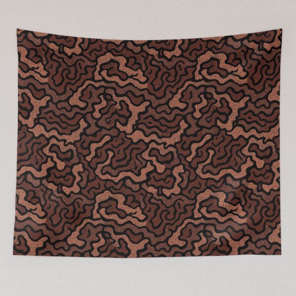Item preview, Abstract pattern of organic lines in brown shades designed and sold by Piotrek0001.