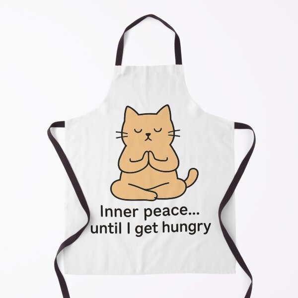 Item preview, Minimalist Yoga Cat – Inner Peace Until I Get Hungry designed and sold by Sara Raad.