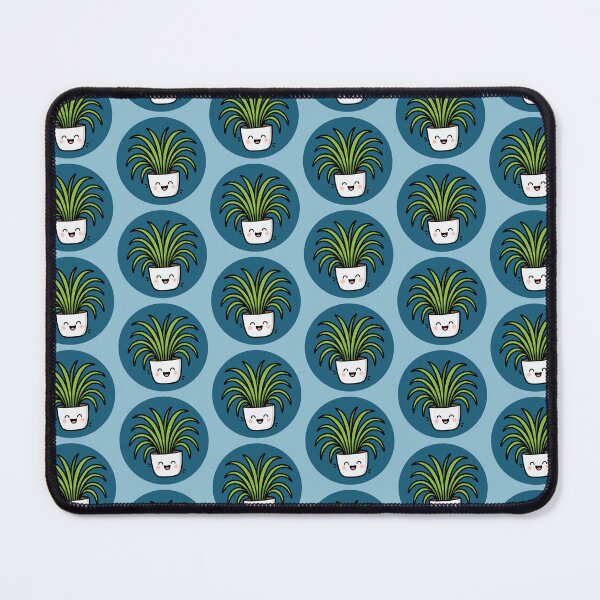 Item preview, Happy Spider Plant in Pot Pattern - Dark Blue designed and sold by Clever Cookie.