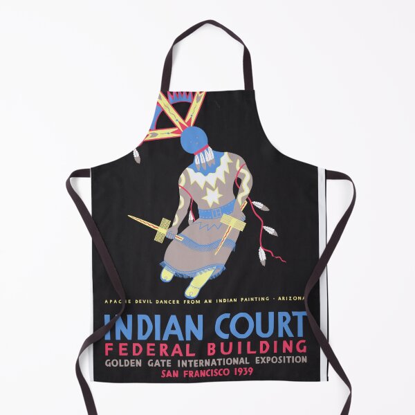 Item preview, Vintage 1939 Art Deco Poster | Apache Devil Dancer | Golden Gate Expo | Native American Culture & Federal Art Project designed and sold by artofuniverse.