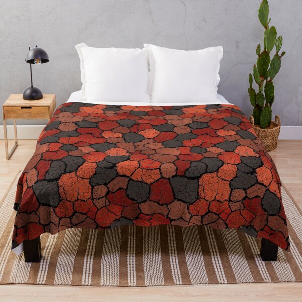 Item preview, Abstract pattern of red and gray cracked stones designed and sold by Piotrek0001.
