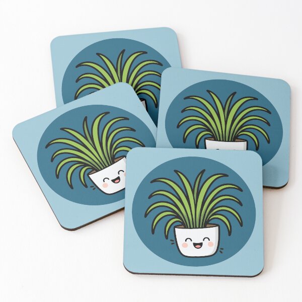 Item preview, Happy Spider Plant in Pot - Dark Blue designed and sold by Clever Cookie.