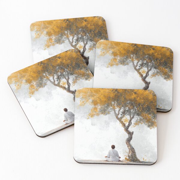 Item preview, Golden Stillness – Meditative Tree & Tranquil Figure Phone Case designed and sold by Emily Waters.