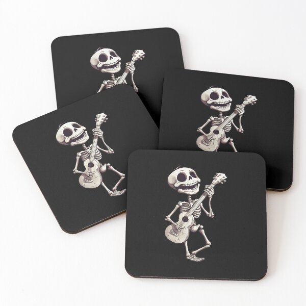 Item preview, Funny skeleton guitarist designed and sold by CroesCreations.