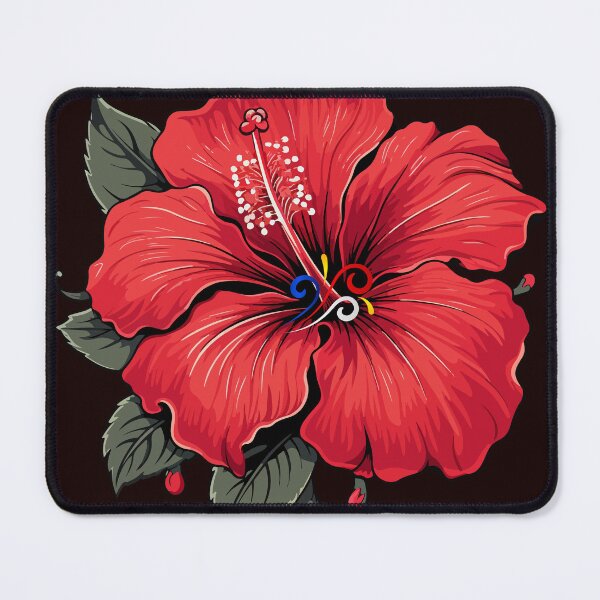 Item preview, red hibiscus flower classic sticker designed and sold by anandsiva2703.