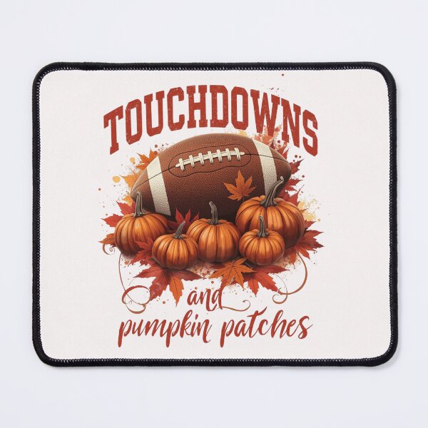 Item preview, Touchdowns and Pumpkin Patches Football Fall Autumn T-Shirt designed and sold by FestivityFinds.