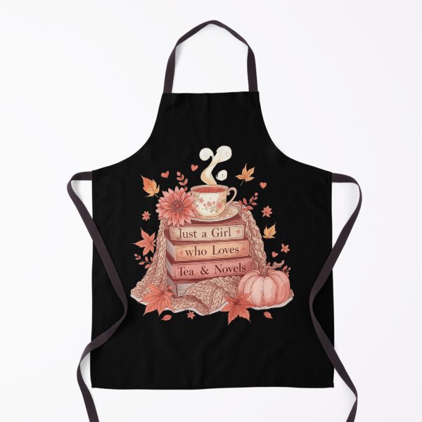 Item preview, Just a Girl Who Loves Tea and Novels Fall Autumn Cozy Book Lover T-Shirt designed and sold by FestivityFinds.