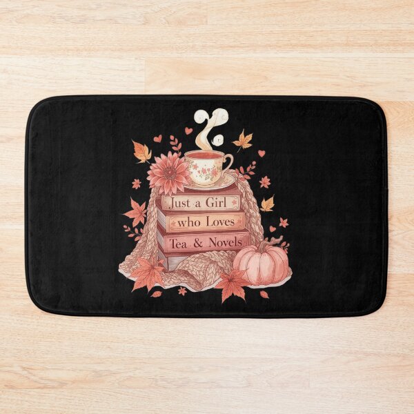 Item preview, Just a Girl Who Loves Tea and Novels Fall Autumn Cozy Book Lover T-Shirt designed and sold by FestivityFinds.