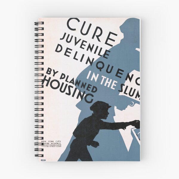 Item preview, Vintage WPA Art Poster | Federal Art Project | Cure Juvenile Delinquency | Planned Housing | 1930s Propaganda Print designed and sold by artofuniverse.