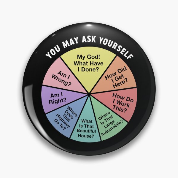 Item preview, You May Ask Yourself - 80s Music Retro Lyrics Pie Chart designed and sold by KarimSoCute.