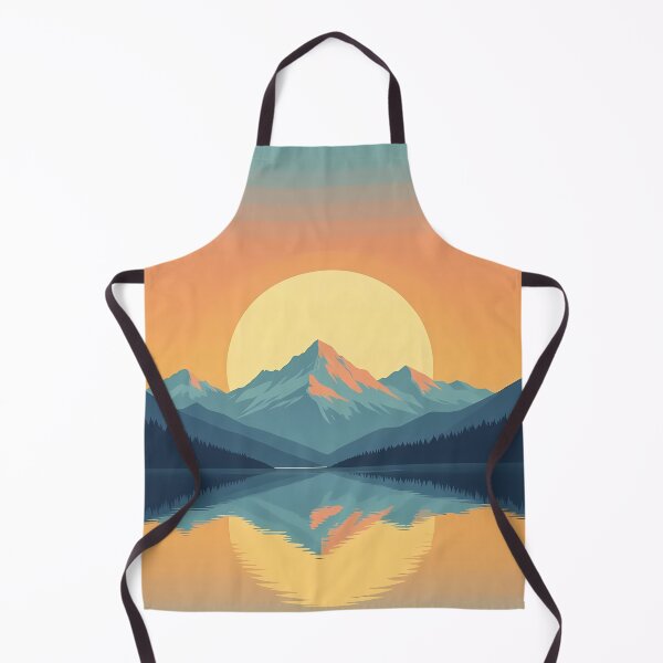 Item preview, Mountain, Sunset, River Water, Landscape,  Abstract Art Stylize, Repeated Texture Pattern (image size 6656x9984) designed and sold by Digital-Davinci.