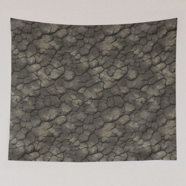Item preview, Realistic texture of dry, cracked mud in grays designed and sold by Piotrek0001.